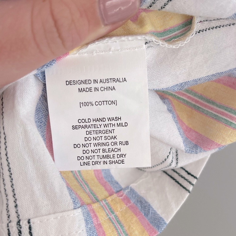 NWOT Label Of Love Striped Cotton Tiered Midi/Maxi Dress - Small - Picture 9 of 9